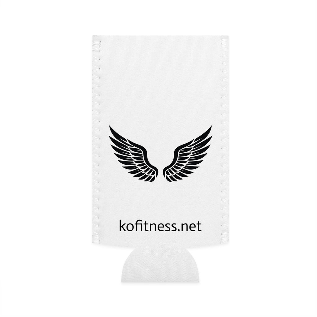 Slim Can Cooler — KO Fitness Wings Logo Slim Can Cooler