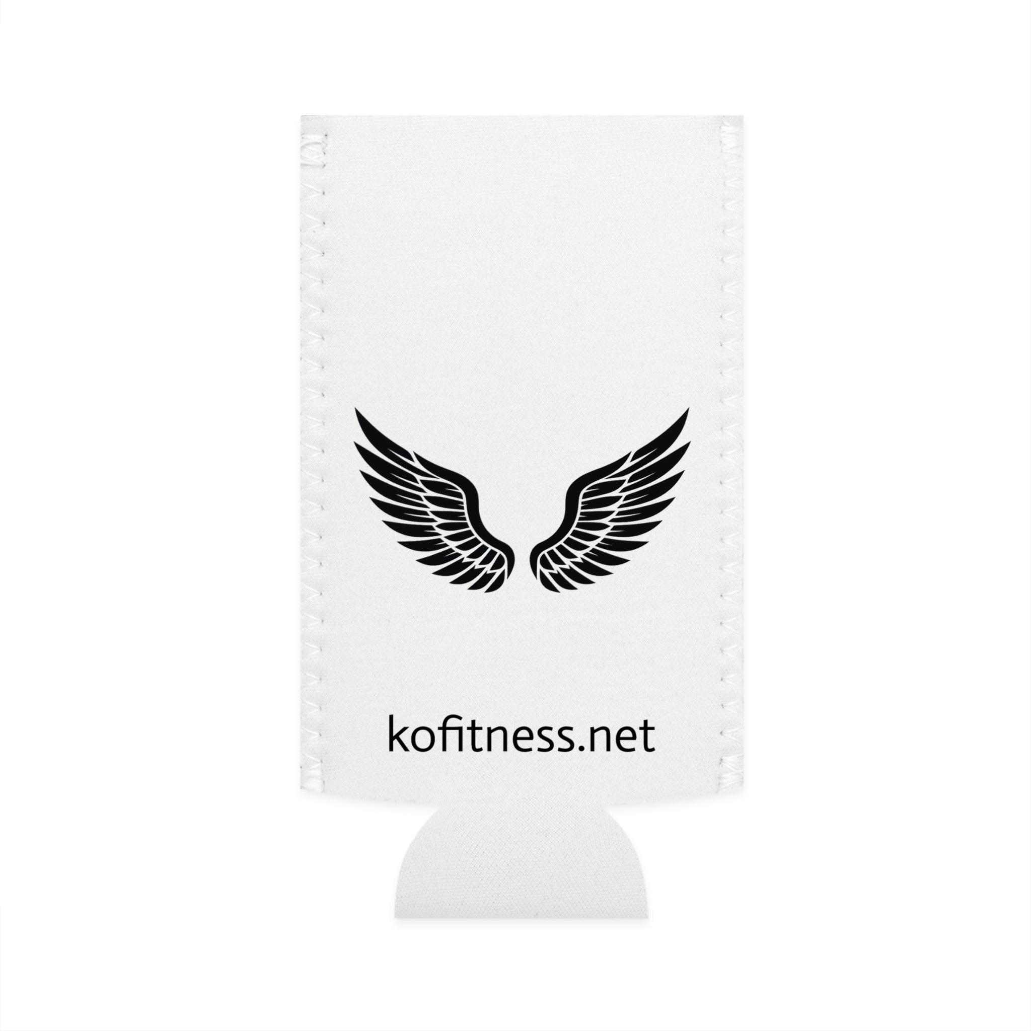 Slim Can Cooler — KO Fitness Wings Logo Slim Can Cooler