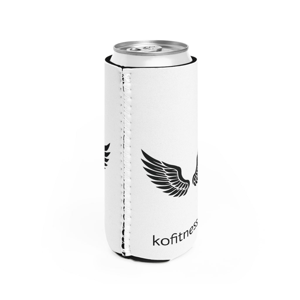 Slim Can Cooler — KO Fitness Wings Logo Slim Can Cooler