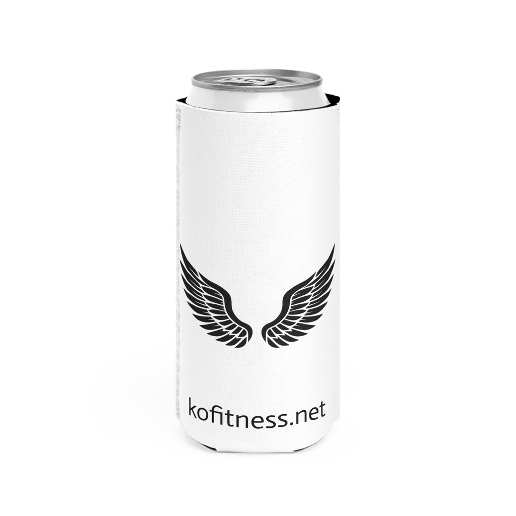 Slim Can Cooler — KO Fitness Wings Logo Slim Can Cooler